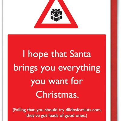 Massive Dildos Rude Christmas Card