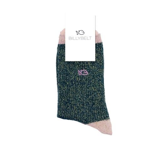 Chaussettes Paillettes Vintage Vert