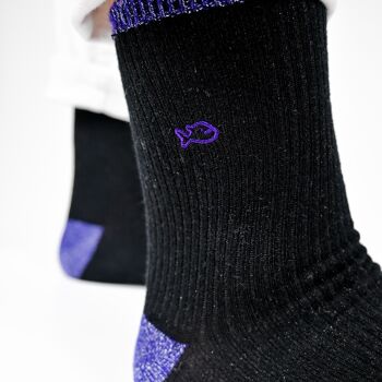 Chaussettes Paillettes Vintage Noir 3