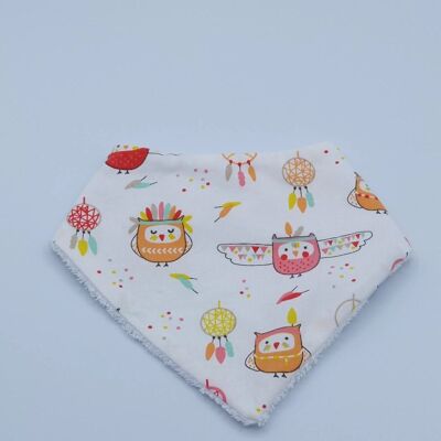 Bavoir bandana Gaspard - hiboux 🦉