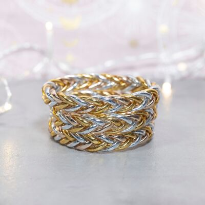 Real braided Buddhist bangle - 3 colors - Size M by MaLune