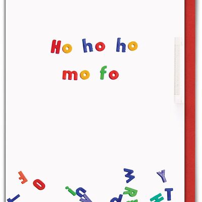 Ho Ho Ho Mo Fo Rude Christmas Card