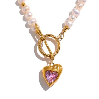 "Heart" Pearl Necklace