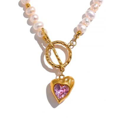 Collier Perle "Coeur"