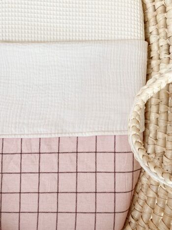 Couverture mousseline / plaid pastel - blush 1