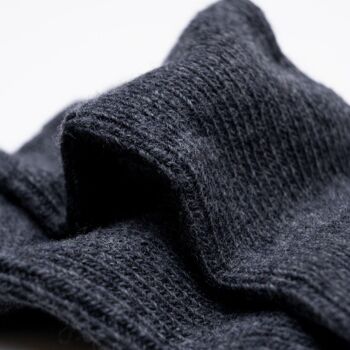 Chaussettes Gris foncé Laine avec angora