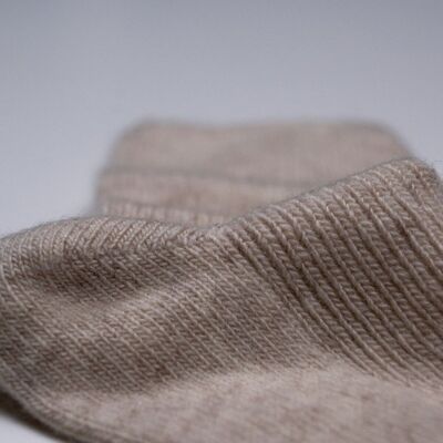 Beige Wool Socks with angora