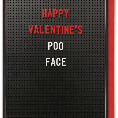 Happy Valentine's Poo Face Funny Valentines Card