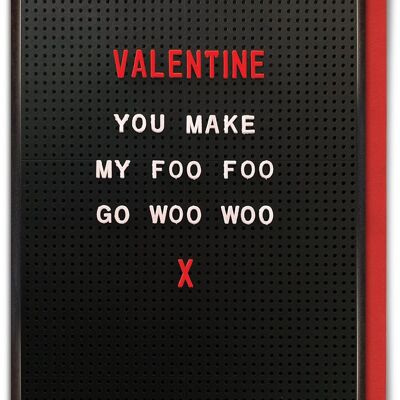 Foo Foo Woo Woo Rude Funny Valentines Card