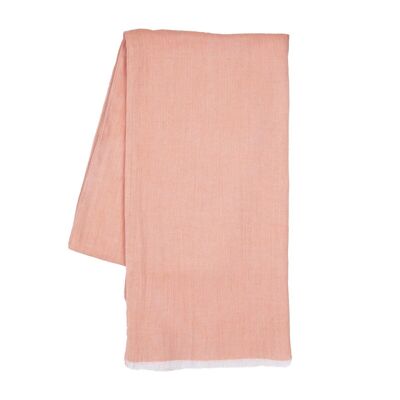 100% organic cotton orange jacquard scarf
