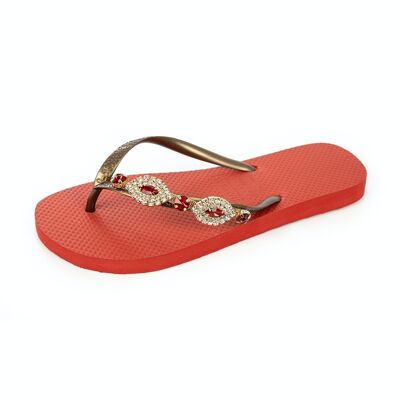 Chanclas Carlina rojo