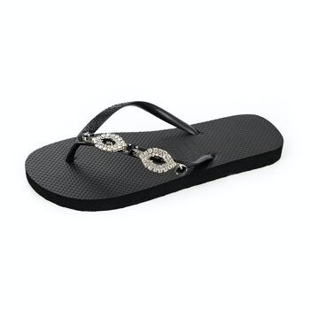 Chanclas Carlina noir 1