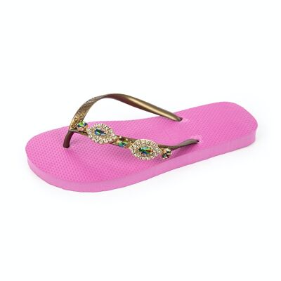 Chanclas Carlina multicolor rosa