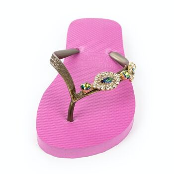 Chanclas Carlina multicolore rose 2