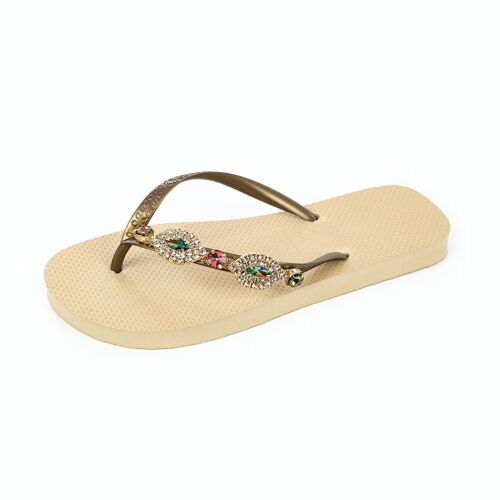 Chanclas Carlina multicolor beige