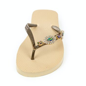 Chanclas Carlina multicolore beige 2