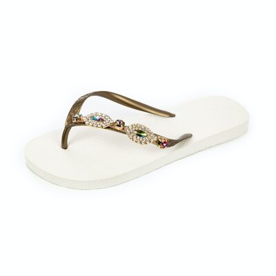 Chanclas Carlina multicolor white