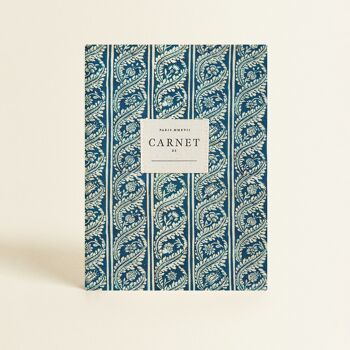 Papeterie - Carnet couverture tissu - Bleu Royal 1