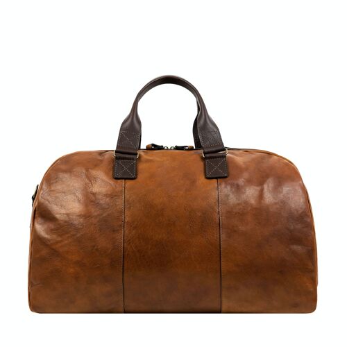 Tan Leather Duffel Bag - The Day of The Locust