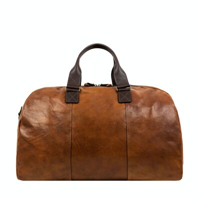 Tan Leather Duffel Bag - The Day of The Locust