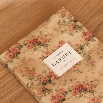 Papeterie - Carnet couverture tissu - Trésor Fleuri 3