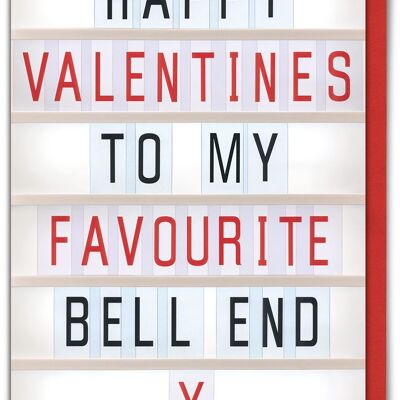 Bell End Funny Valentines Card