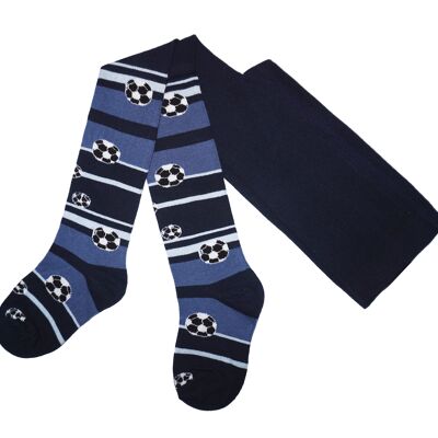 Collant in Cotone per Bambini in morbido cotone >>Blu Navy<< Palloni da Calcio