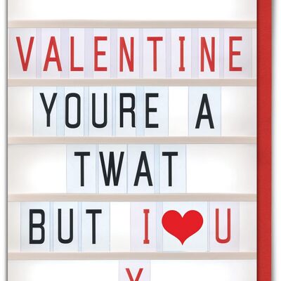 Twat I Love You Funny Valentines Card