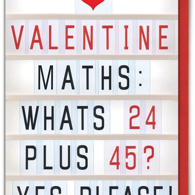 Maths Funny Valentines Card