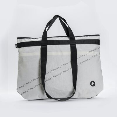 Bolso Grande De Vela Reciclada - Randa - Negro