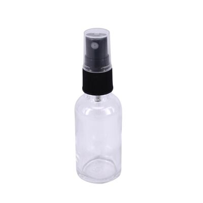 Bouteilles en verre transparent Nutley's 30 ml avec couvercles compte-gouttes noirs - 400