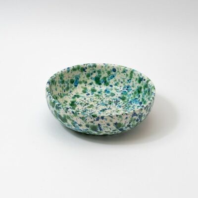 Cheese and vegetable grater ceramic plate. 	 	Blue and green. CORAL