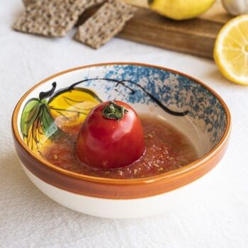 Assiette râpe en céramique pour fromage, tomates, carottes, ail... CITRON espagnol vintage 2