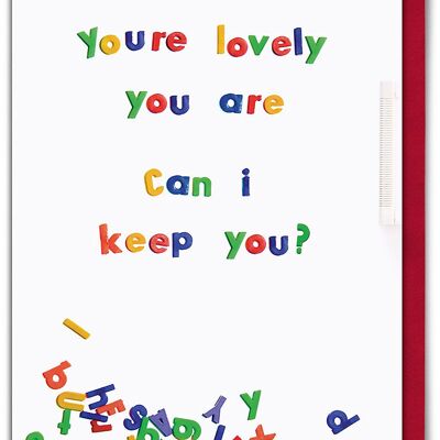 You're lovely can i keep you Funny Valentines Card