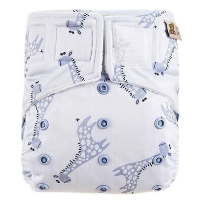 All-In-One diaper | Blue Giraffe - HappyBear Diapers