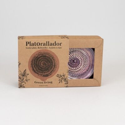 Plato de cerámica rallador / Con caja, LAVANDA