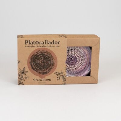 Grater ceramic plate / With box, LAVENDER