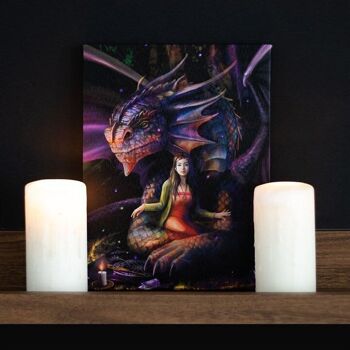 Plaque en Toile Spirit Dragon 19x25cm par Anne Stokes 4
