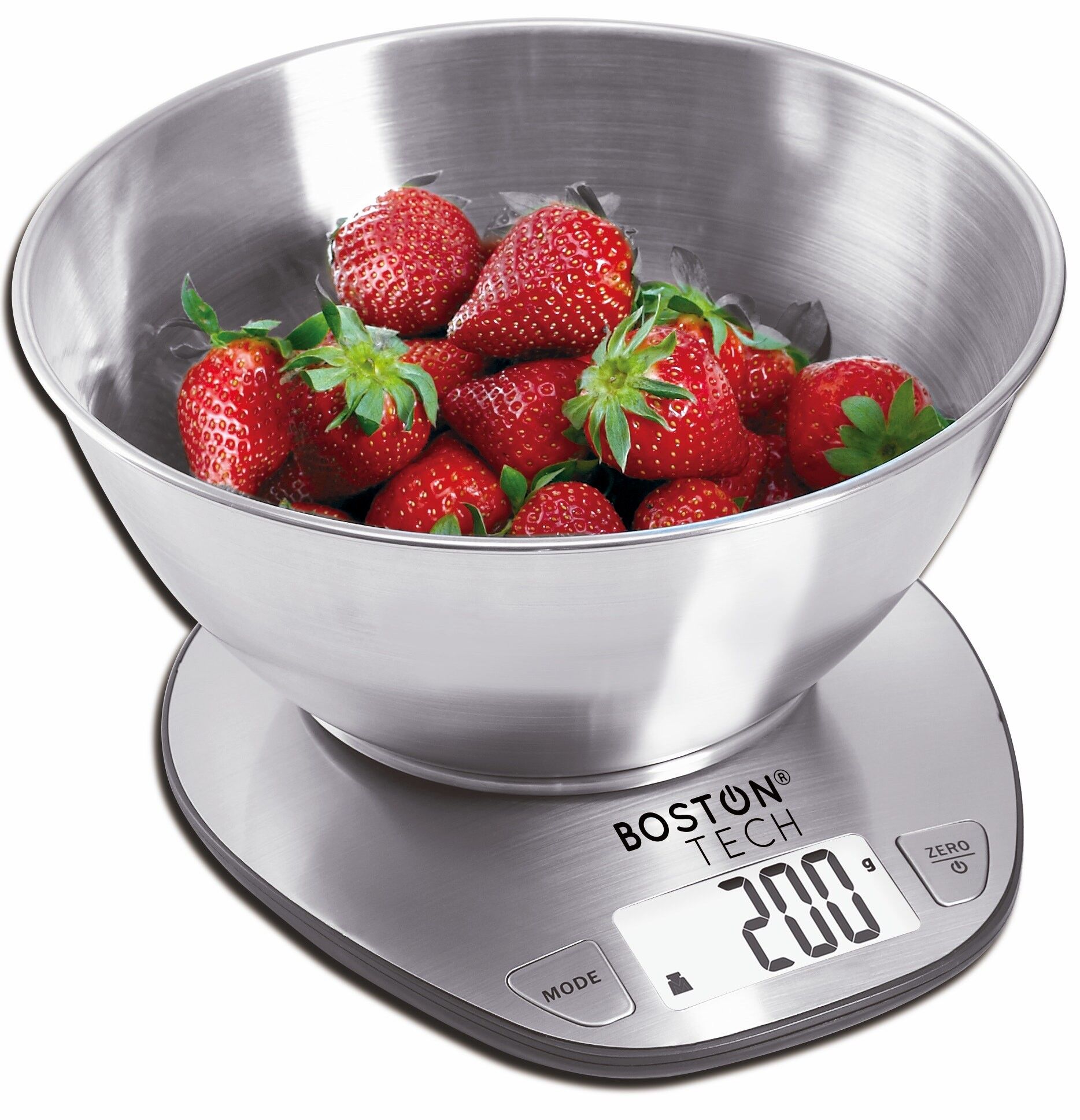DIGITAL KITCHEN SCALE WITH REMOVABLE STAINLESS STEEL BOWL, BACKLIT LCD DISPLAY TIMER AND 5KG CAPACITY TARE AND ZERO FUNCTION INCLUDES BATTERIES MODEL HK110 DOWNLOADABLE RECIPES