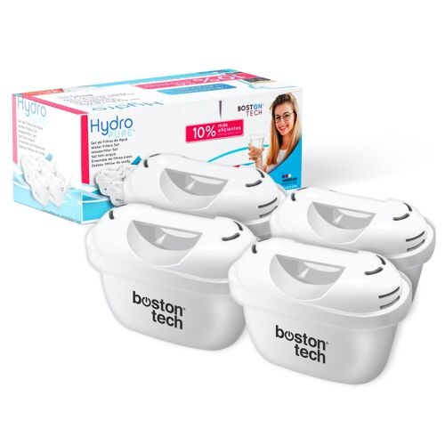 Compra FILTRI ACQUA HYDRO PURE+ CONFEZIONE DA 4 CARTUCCE FILTRANTI  COMPATIBILI CON CARAFFE BRITA MAXTRA/MAXTRA+/PERFECTFIT/ BASICS CHE  RIDUCONO CALCE E CLORO. INCLUDE L'ADATTATORE. all'ingrosso