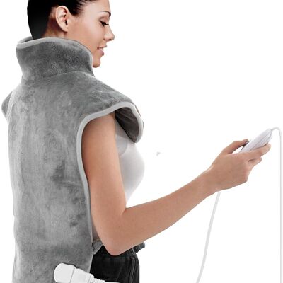 BOSTON TECH WE117 THERMAL ELECTRIC PAD FOR BACK AND SHOULDERS 60X90CM, FAST HEATING WITH 3 TEMPERATURE LEVELS, 90 MINUTES AUTOMATIC SHUT OFF OVERHEATING PROTECTION