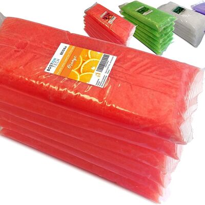 BOSTON TECH BE106-A PURE PARAFFIN WAX 3 KG. 6 BLOCKS OF 450G EACH. IDEAL FOR ANY PARAFFIN BATH. THERAPEUTIC AND AESTHETIC USE. 4 DIFFERENT AROMAS AVAILABLE (ORANGE)