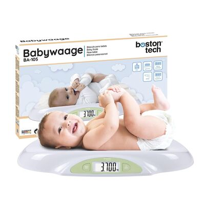 SCALE FOR BABIES AND PETS. DIGITAL SCALE WITH RETRO-ILLUMINATED LCD DISPLAY AND STADIUM METER WITH TARE FUNCTION, IDEAL TO CALCULATE THE WEIGHT OF YOUR NEWBORN BABY CAPACITY 20KG (44LB) MODEL BA 104
