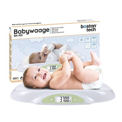 BALANCE POUR BÉBÉS ET ANIMAUX DE COMPAGNIE. PÈSE-PERSONNE NUMÉRIQUE AVEC ÉCRAN LCD RÉTRO-ÉCLAIRÉ ET COMPTEUR DE STADE AVEC FONCTION TARE, IDÉAL POUR CALCULER LE POIDS DE VOTRE NOUVEAU-NÉ CAPACITÉ 20KG (44LB) MODÈLE BA 104