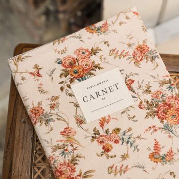 Papeterie - Carnet couverture tissu - Bouquet Andalou 3