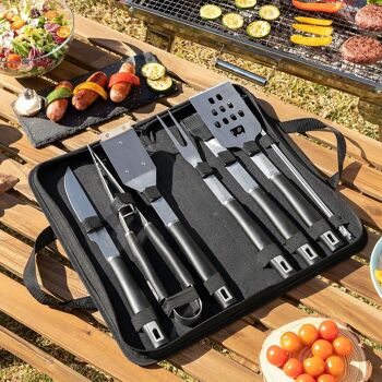 Kit d'Ustensiles pour Barbecue avec Étui BBSet InnovaGoods 12 Pièces 1