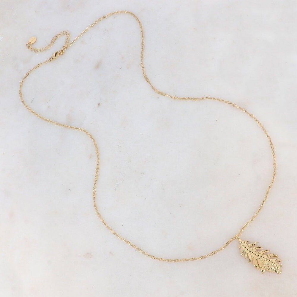 Lange Rym-Halskette – hängendes Blatt