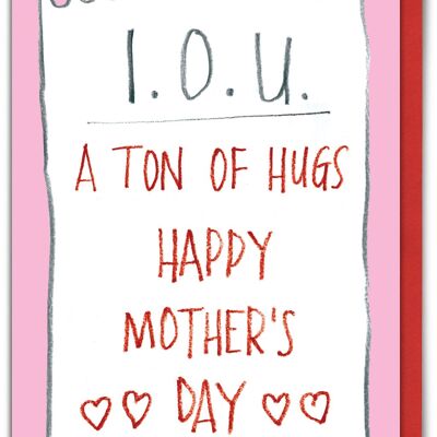 Ton Of Hugs Funny Mother's Day Card