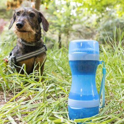 InnovaGoods Pettap 2-in-1-Flasche mit Wasser- und Futtertank für Haustiere