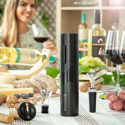 InnovaGoods Corking Electric Corkscrew with Accessories for Wine